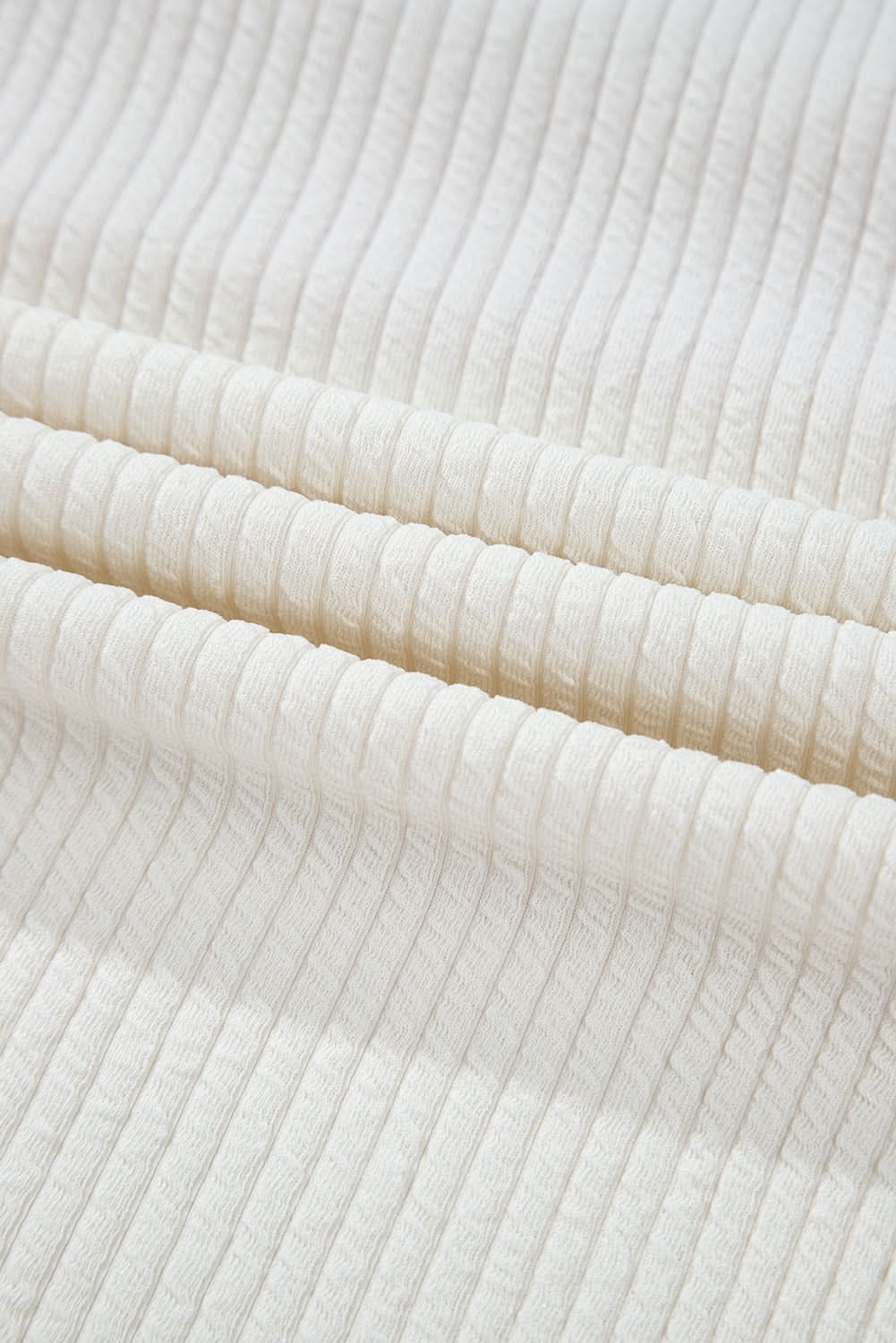 White knit drop sleeve top - Love Salve