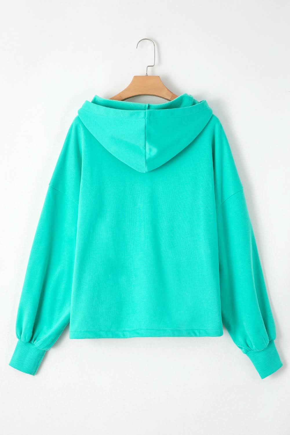 Aruba blue fleece hoodie with pockets - Love Salve