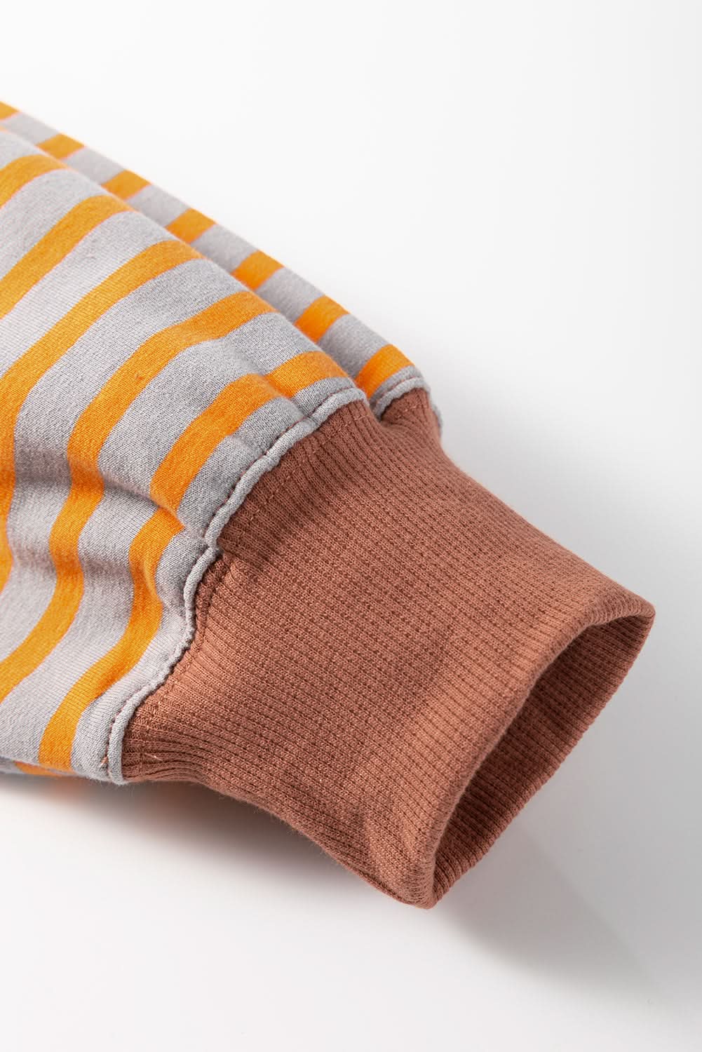 Brown Stripe Oversized Sweatshirt - Love Salve