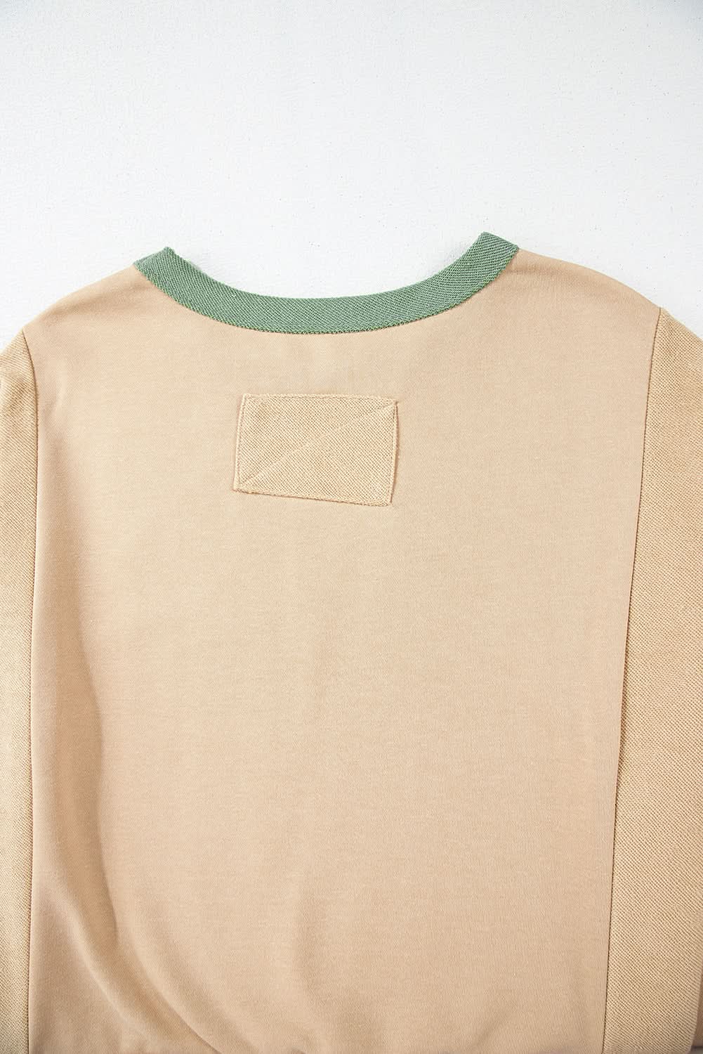 Parchment Star Patchwork Exposed Seam Oversized Sweatshirt - Love Salve