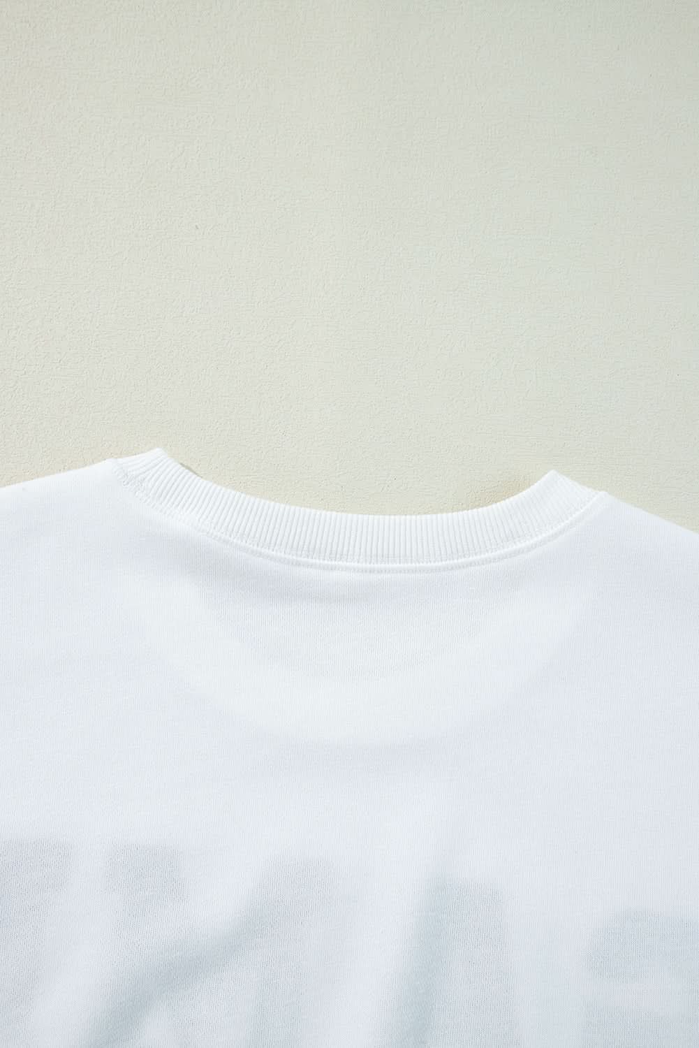 White varsity pullover sweatshirt - Love Salve
