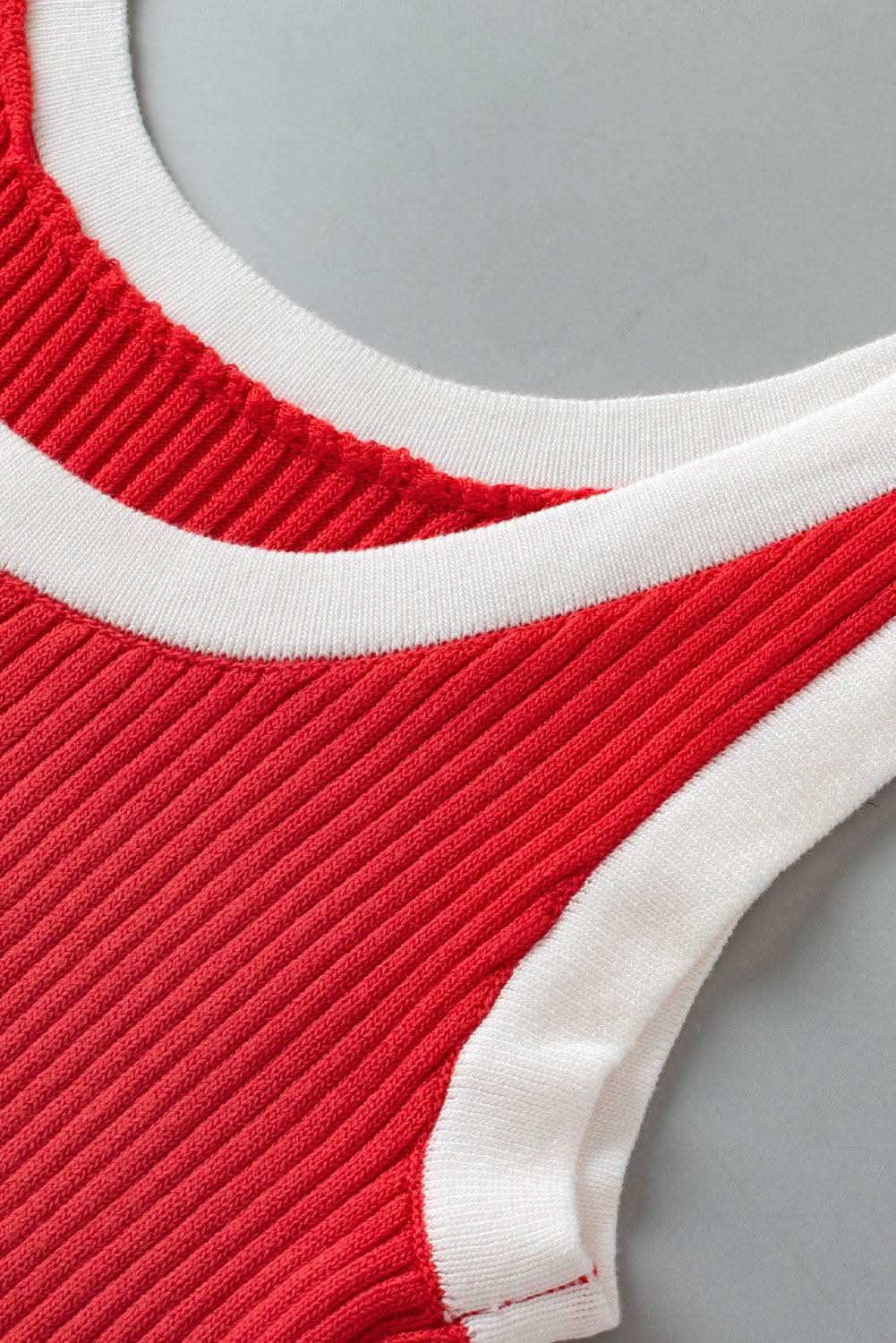 Trendy colorblock ribbed tank top - Love Salve