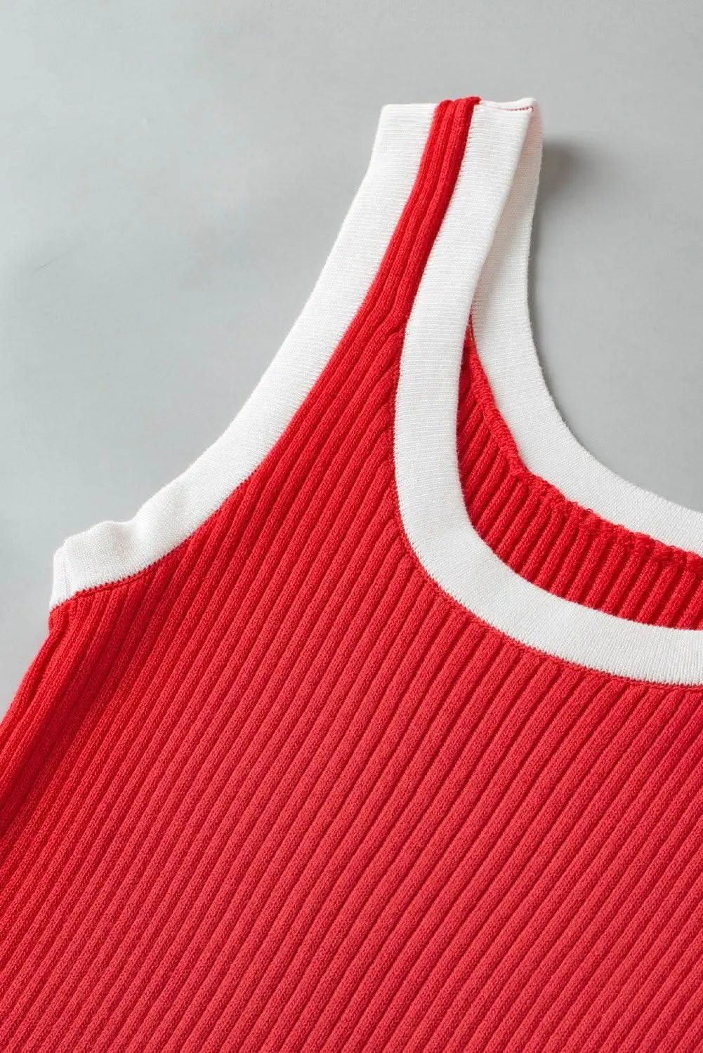 Trendy colorblock ribbed tank top - Love Salve