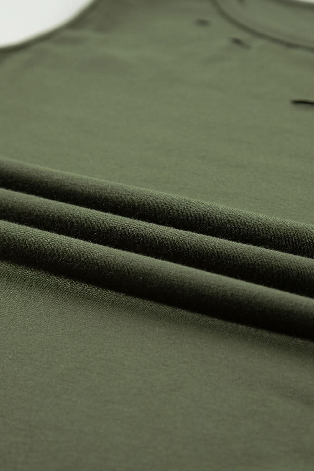 Jungle green distressed tank top - Love Salve