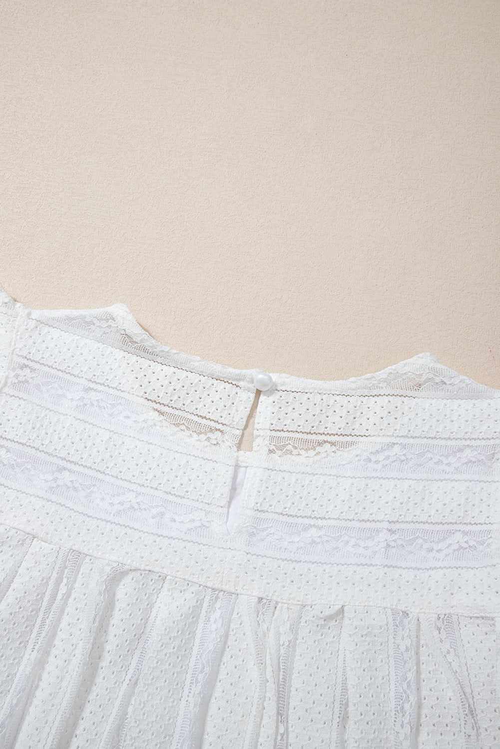 White Ruffled Lace Flowy Tank Top - Love Salve