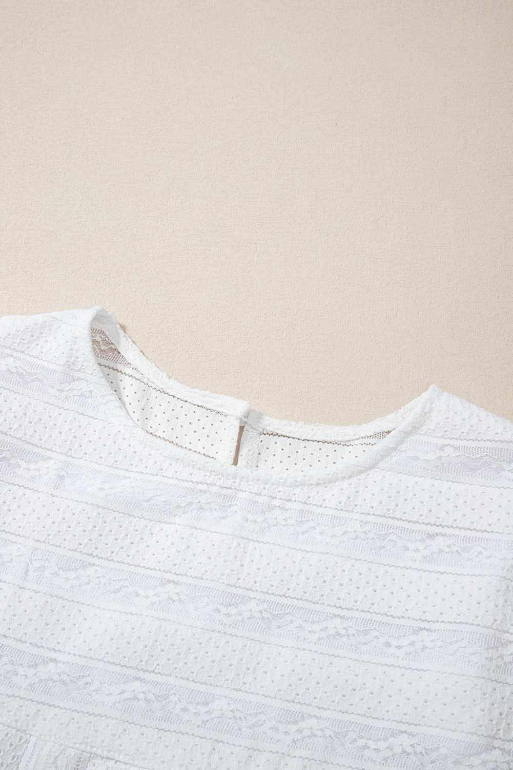 White Ruffled Lace Flowy Tank Top - Love Salve
