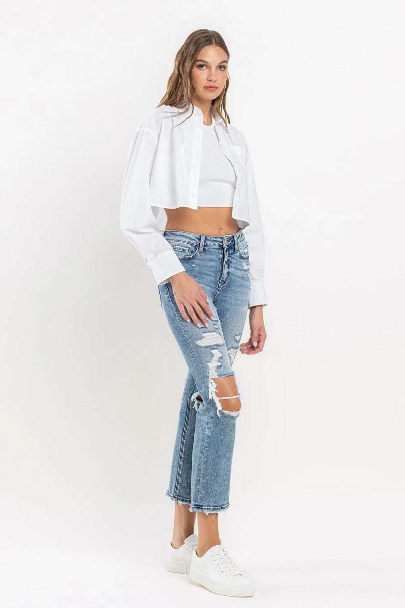 Lovervet Full Size High Rise Slim Straight Jeans for Women - Love Salve