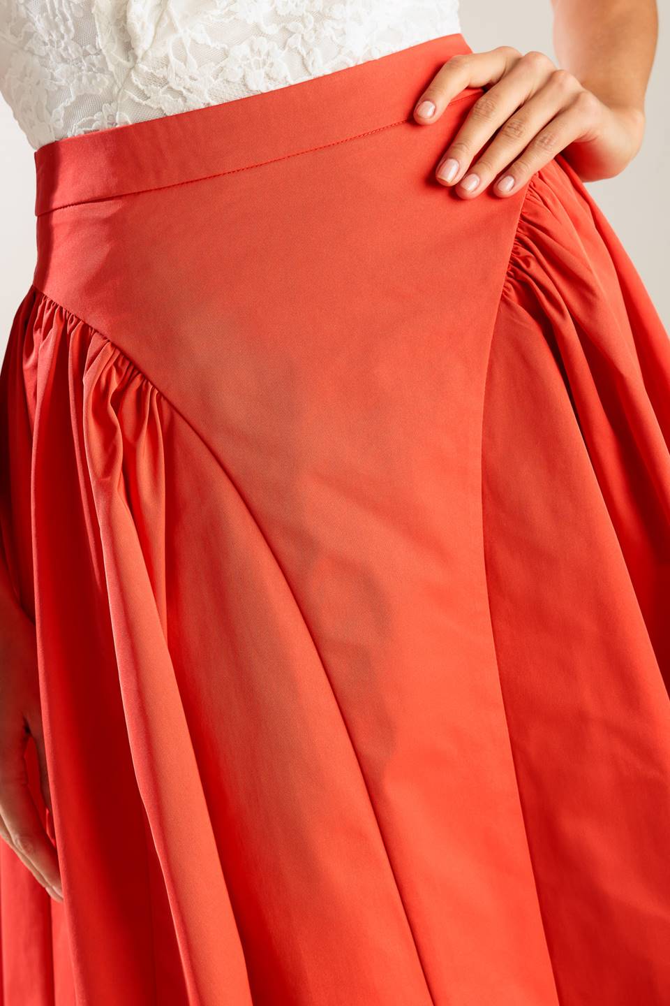 LUNCH WITH THE GIRLS WOVEN FULL MIDI SKIRT - Love Salve