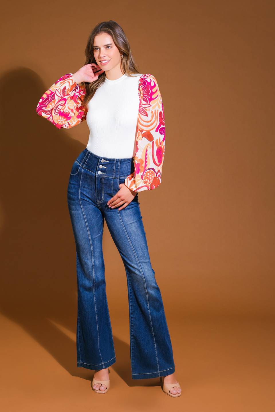 MAJESTIC FLOW SWEATER WOVEN TOP - Love Salve