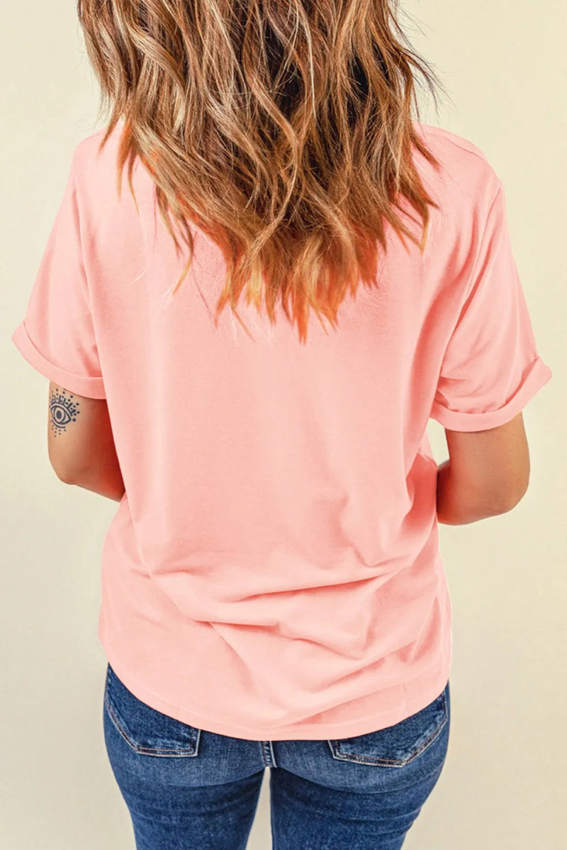 MAMA Round Neck Short Sleeve T-Shirt for Women Casual Wear - Love Salve