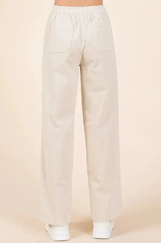 Mittoshop Corduroy Back Elastic Waist Pants for Women - Love Salve