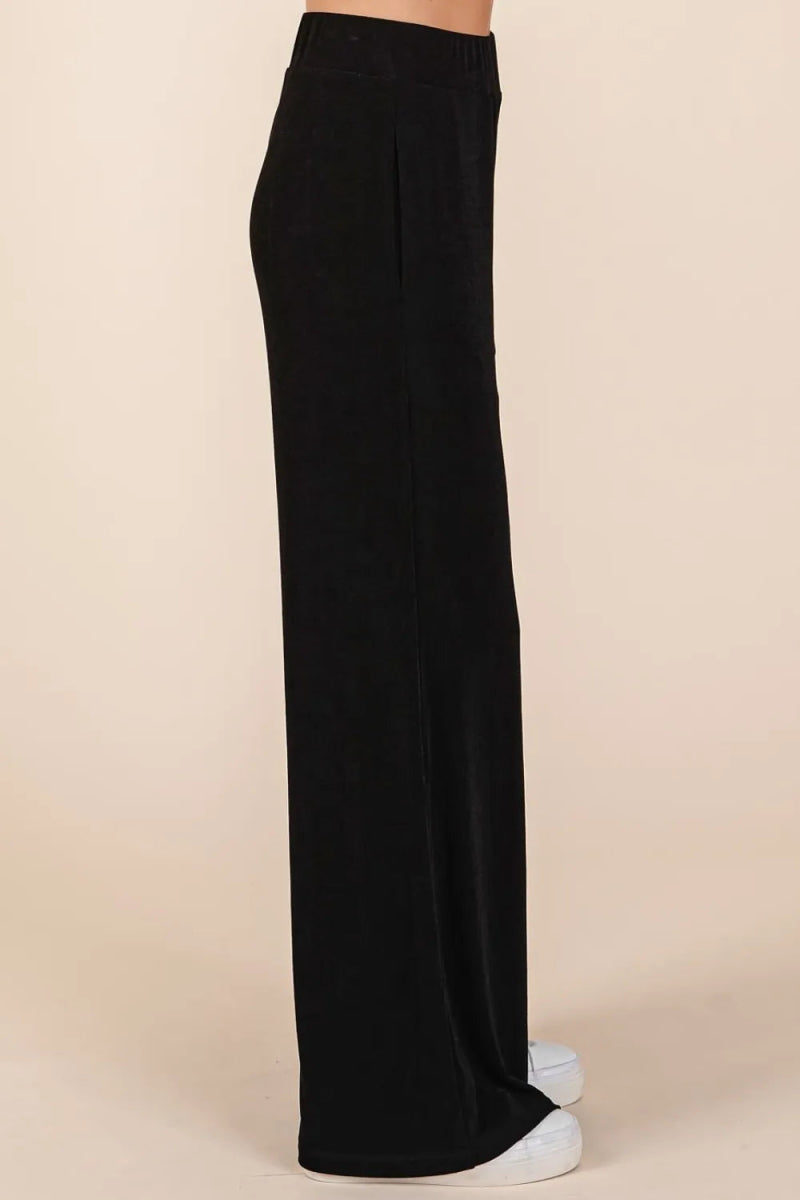 Mittoshop Elastic Waist Pants with Side Pockets for Comfort - Love Salve