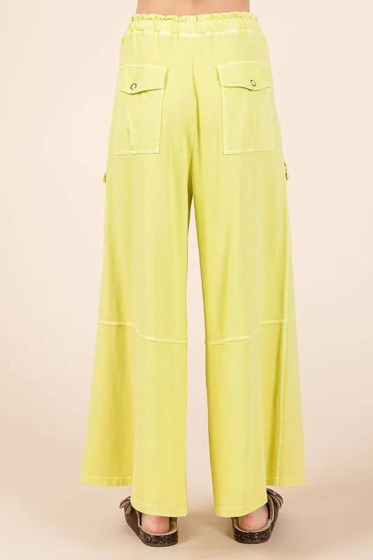 Mittoshop French Terry Cargo Wide Leg Pants for Women - Love Salve