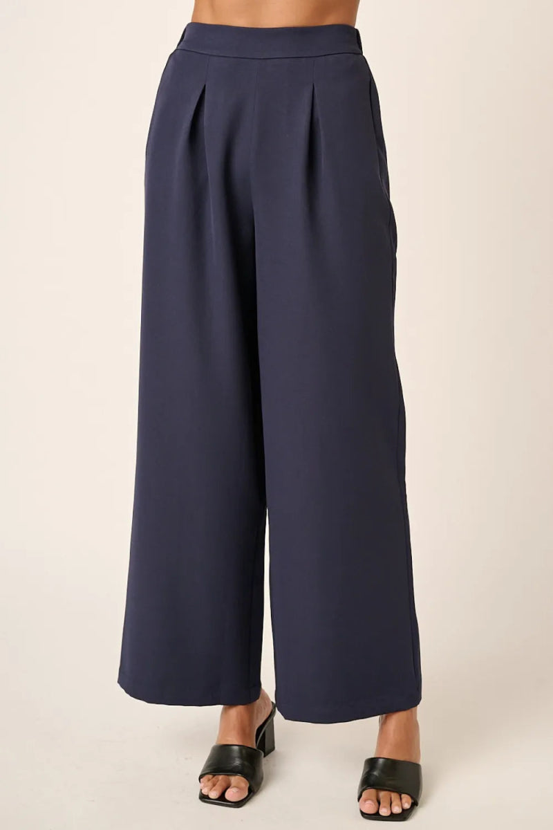 Mittoshop Inverted Pleat Detail Wide Leg Pants for Women - Love Salve