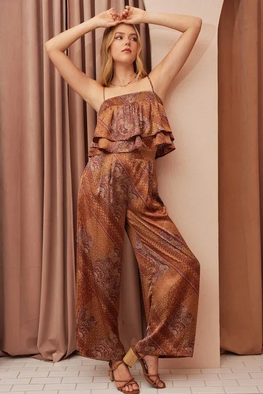 Mittoshop Paisley Patchwork Print Satin Wide Leg Pants - Love Salve