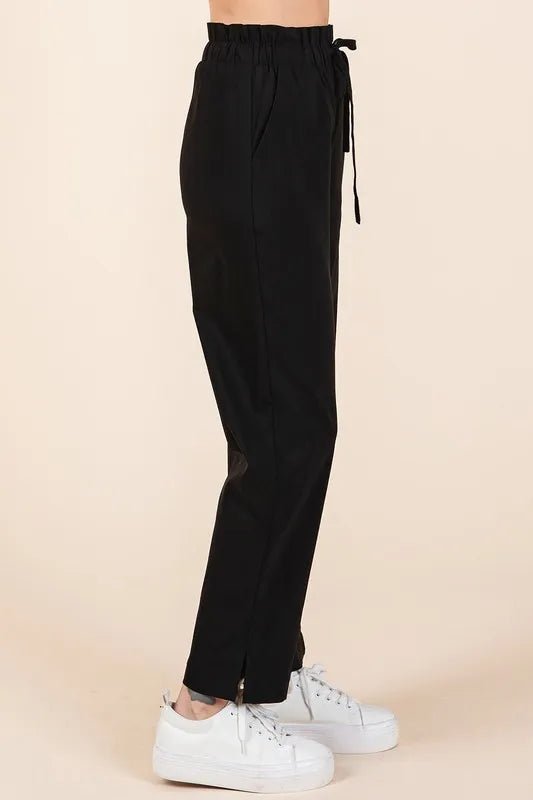 Mittoshop Paperbag Waist Tapered Straight Pants for Women - Love Salve