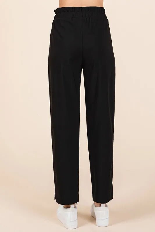 Mittoshop Paperbag Waist Tapered Straight Pants for Women - Love Salve