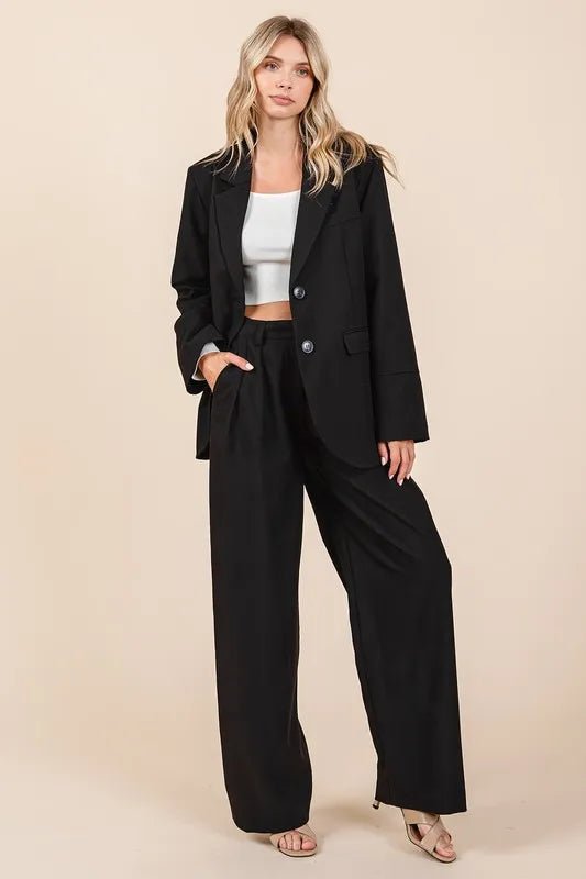 Mittoshop Pintuck Detail High Rise Pants for Chic Style - Love Salve