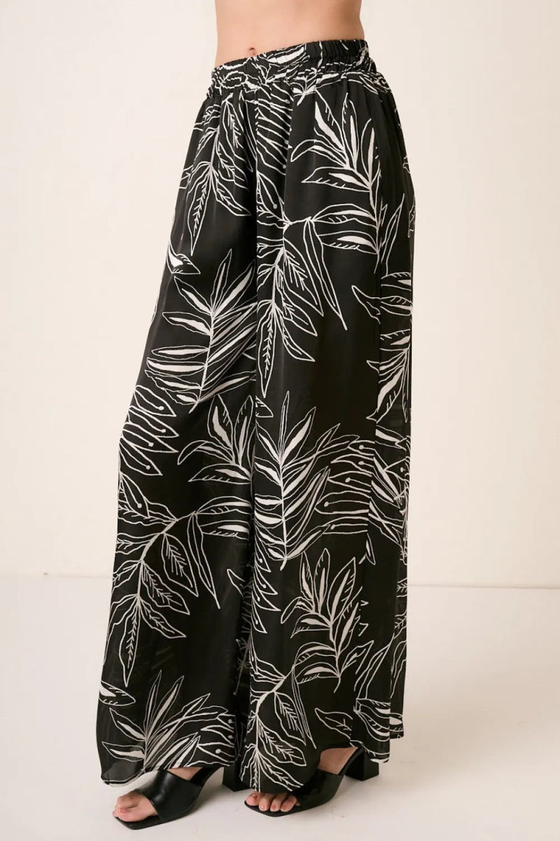 Mittoshop Printed Wide Leg Pants for Stylish Comfort - Love Salve