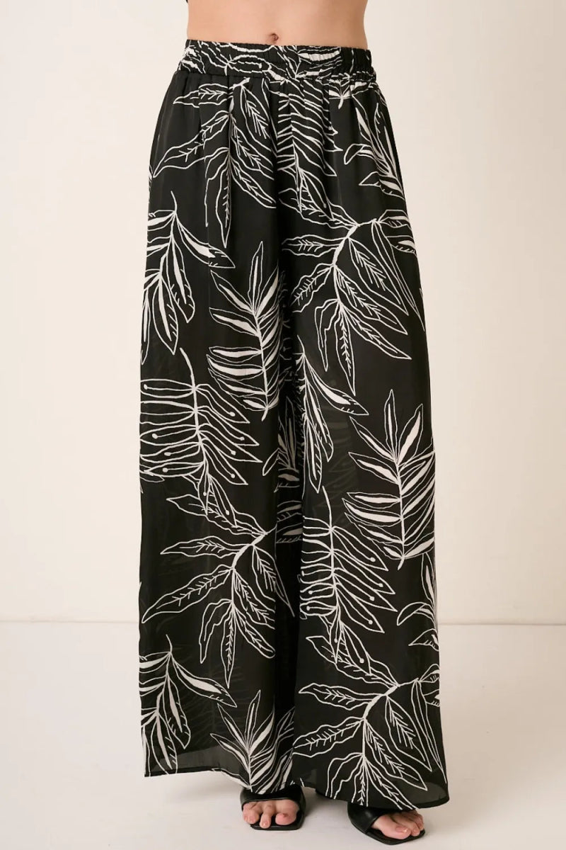 Mittoshop Printed Wide Leg Pants for Stylish Comfort - Love Salve