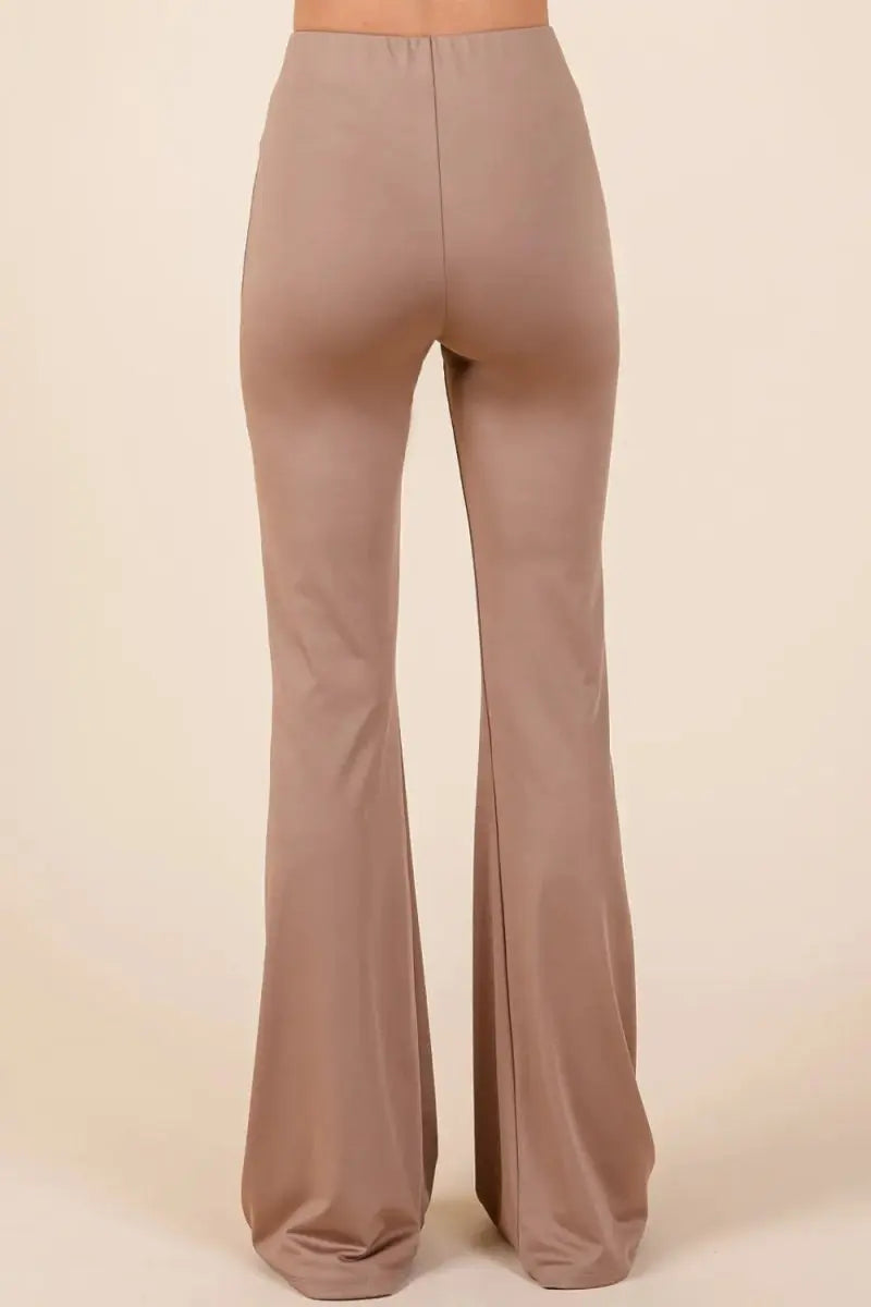 Mittoshop Stretchy Soft Elastic Waist Flare Pants for Women - Love Salve