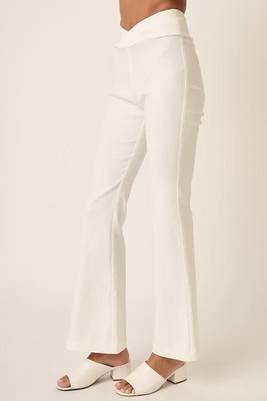 Mittoshop Surplice V Waist Flare Pants for Women - Love Salve