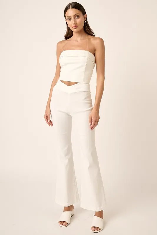 Mittoshop Surplice V Waist Flare Pants for Women - Love Salve