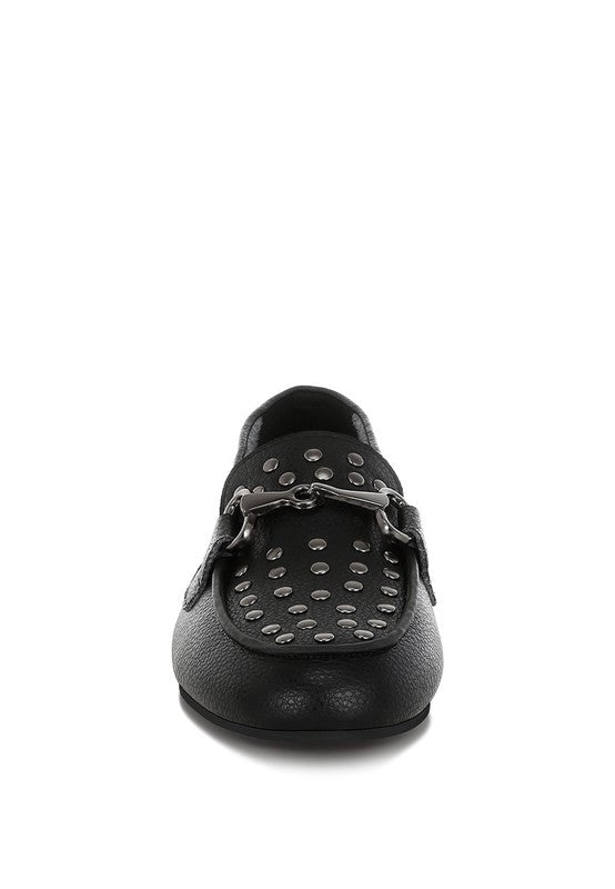 Modaha Horsebit & Embellished Real Leather Loafers for Women - Love Salve