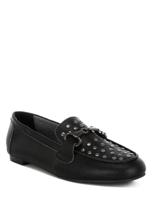 Modaha Horsebit & Embellished Real Leather Loafers for Women - Love Salve