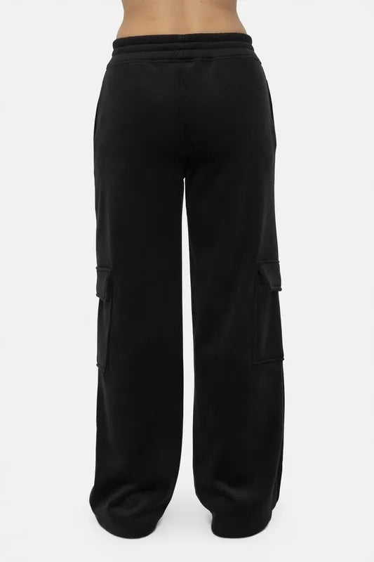 Mono B Elastic Waist Corduroy Cargo Pants for Women - Love Salve