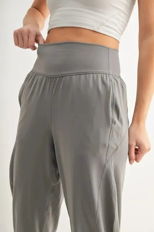 MONO B Flowbarrel High Waist Active Pants for Women - Love Salve