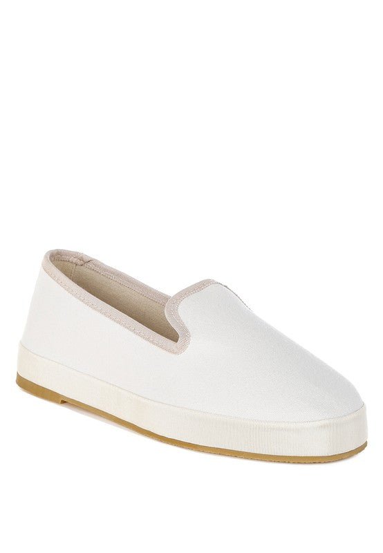 Moshka Round Toe Canvas Slip-On Loafers for Everyday Style - Love Salve
