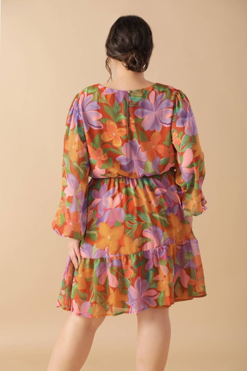MUTED GARDEN WOVEN MINI DRESS - Love Salve