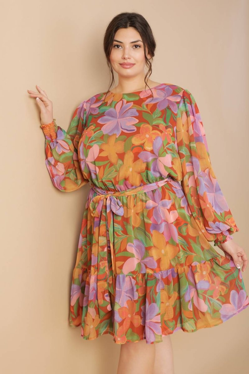 MUTED GARDEN WOVEN MINI DRESS - Love Salve