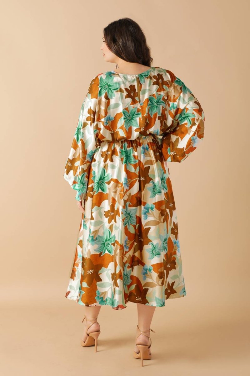 MYSTIC TWILIGHT WOVEN MIDI DRESS - Love Salve