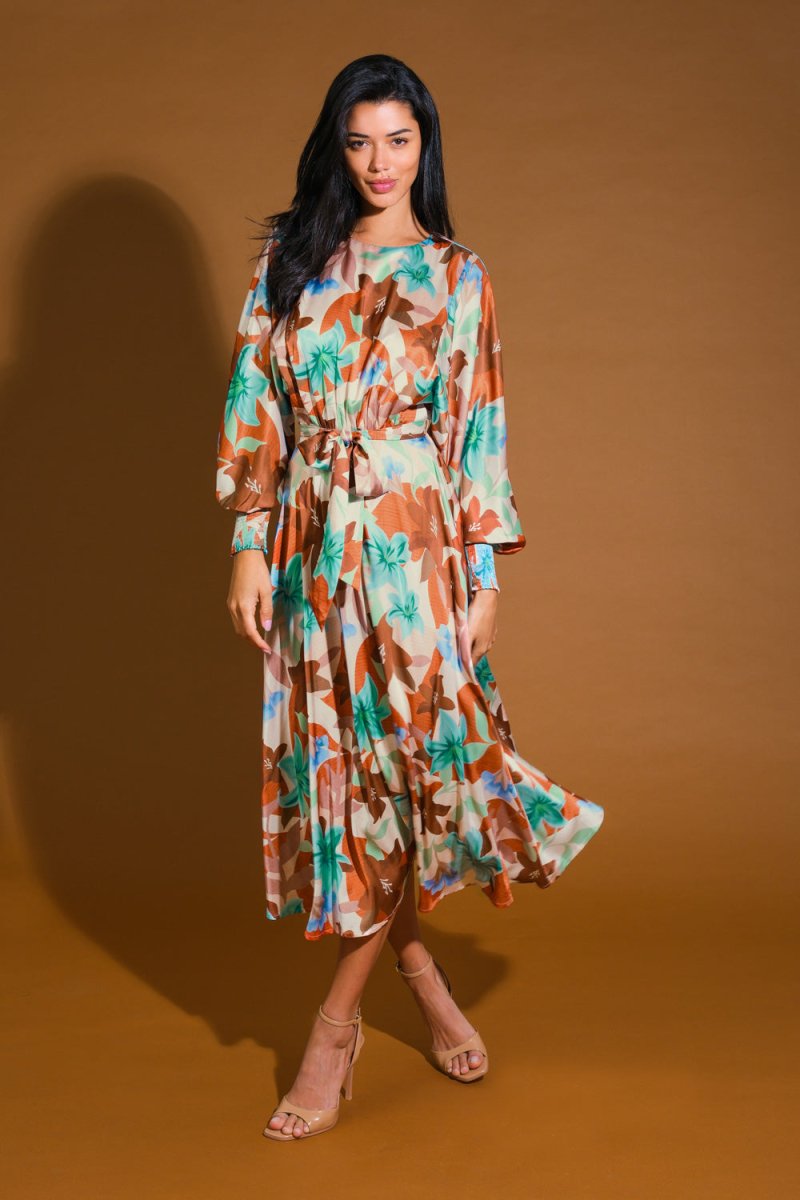 MYSTIC TWILIGHT WOVEN MIDI DRESS - Love Salve