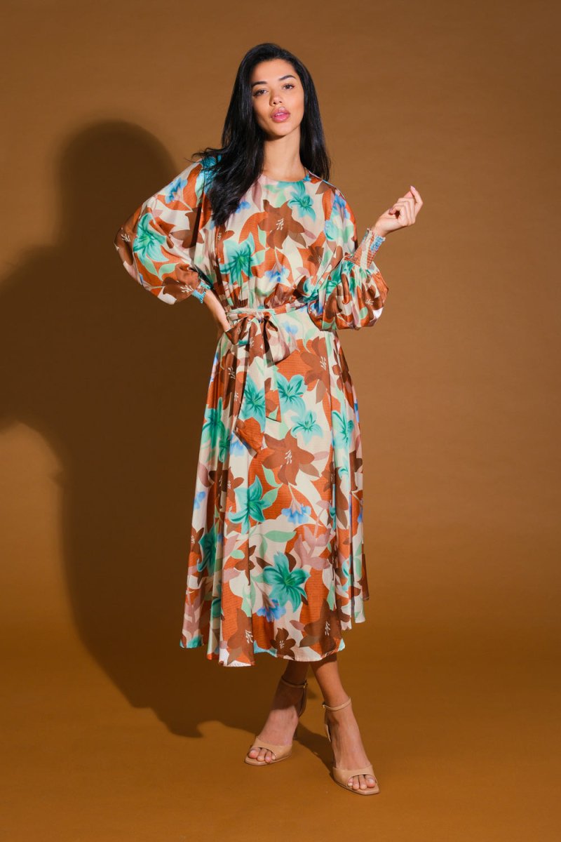 MYSTIC TWILIGHT WOVEN MIDI DRESS - Love Salve