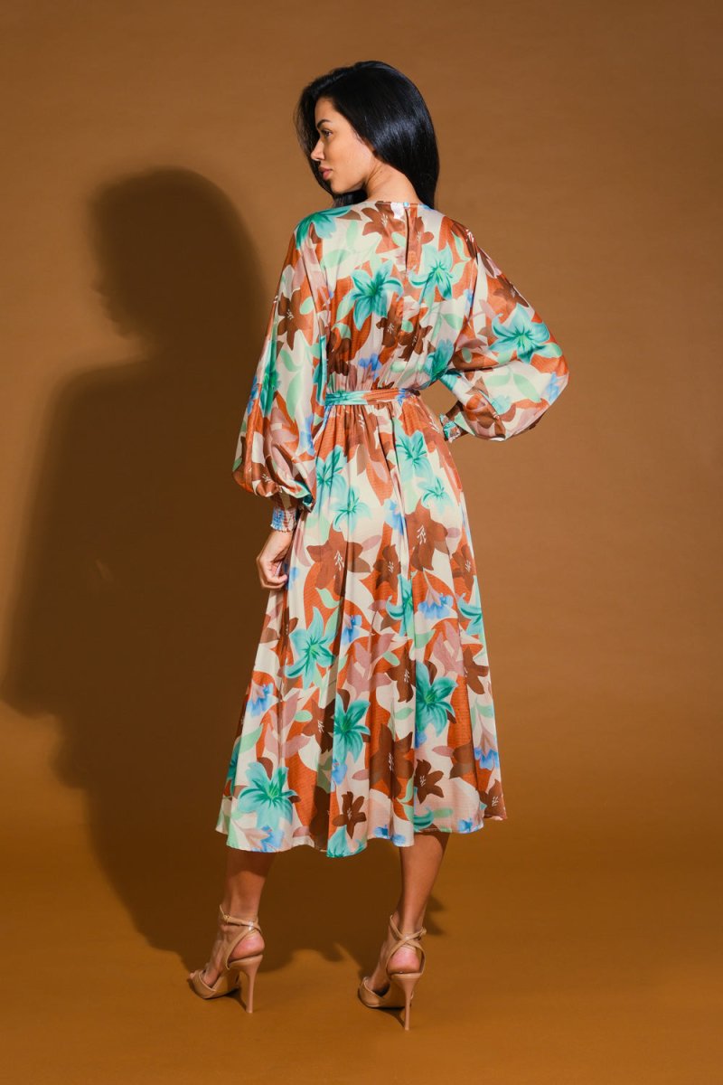 MYSTIC TWILIGHT WOVEN MIDI DRESS - Love Salve