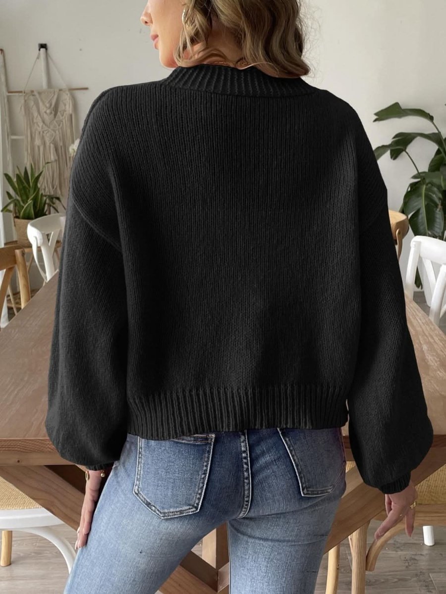 Pearl Open Front Long Sleeve Cardigan - Love Salve