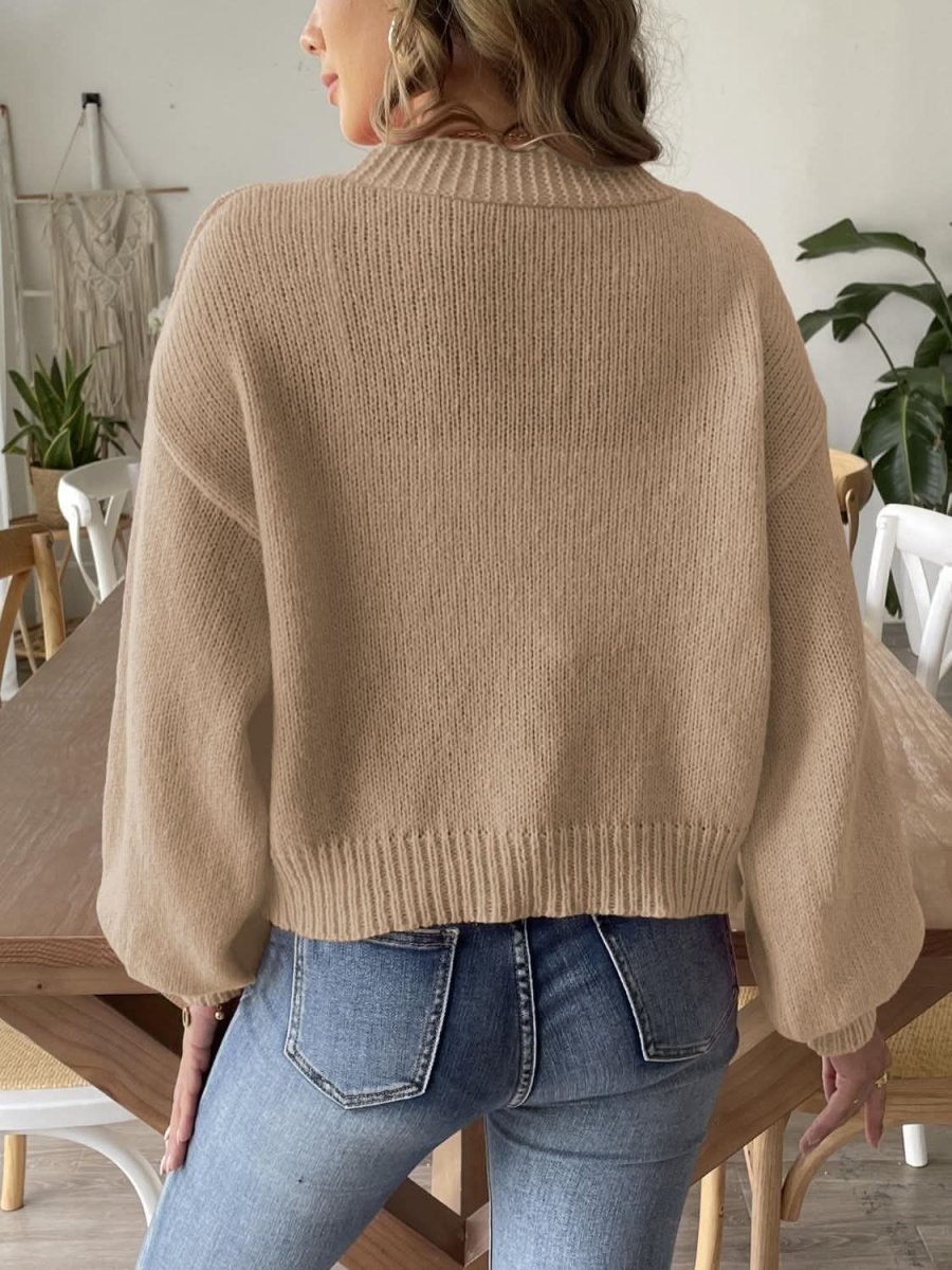 Pearl Open Front Long Sleeve Cardigan - Love Salve