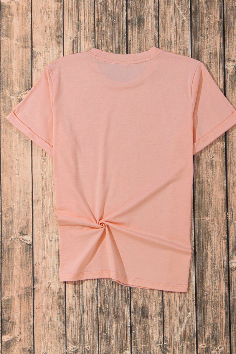 Pink Summer Food Bow Crawfish Printed T Shirt for Women - Love Salve