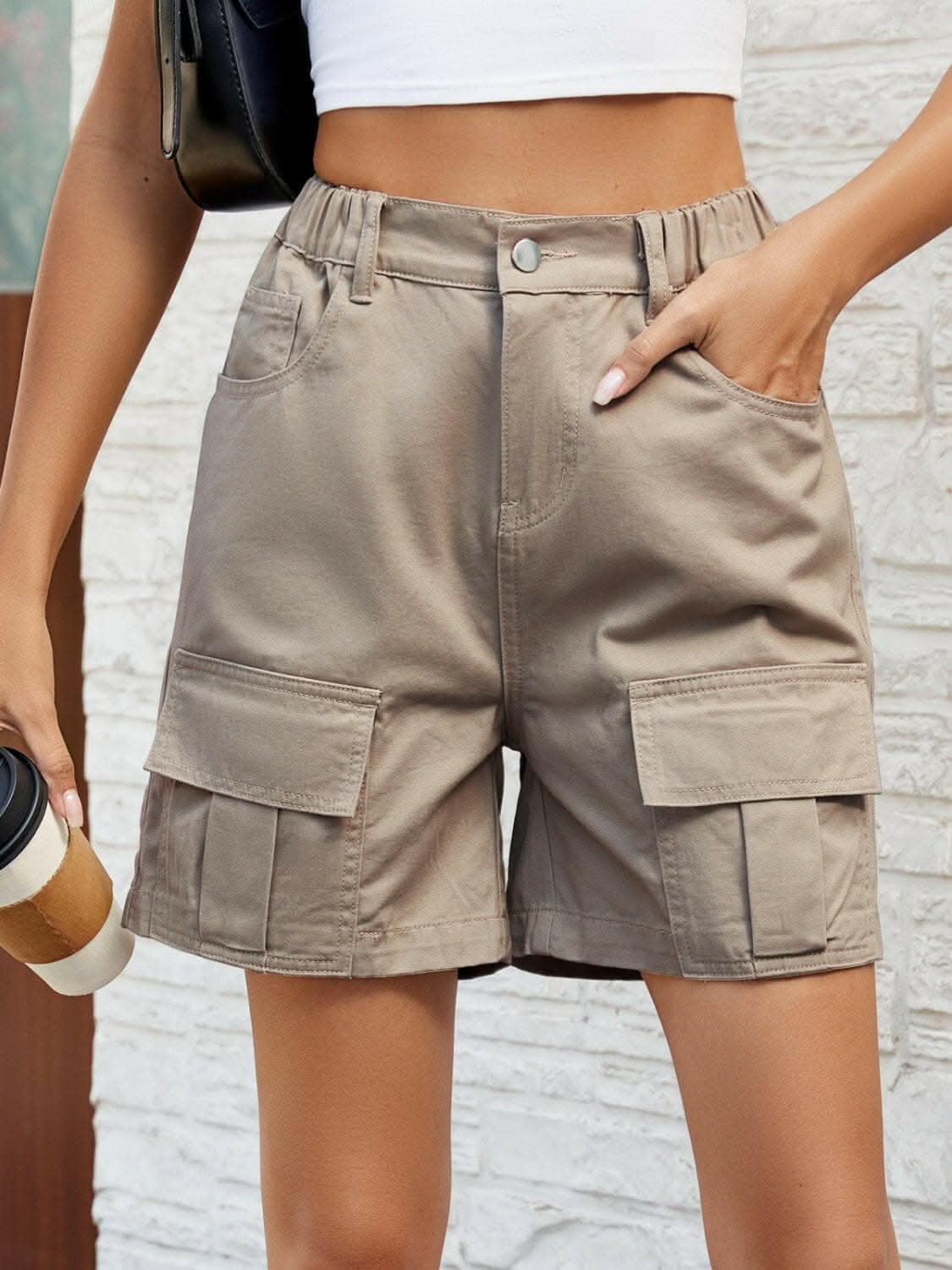 Chic high-waisted denim shorts - Love Salve