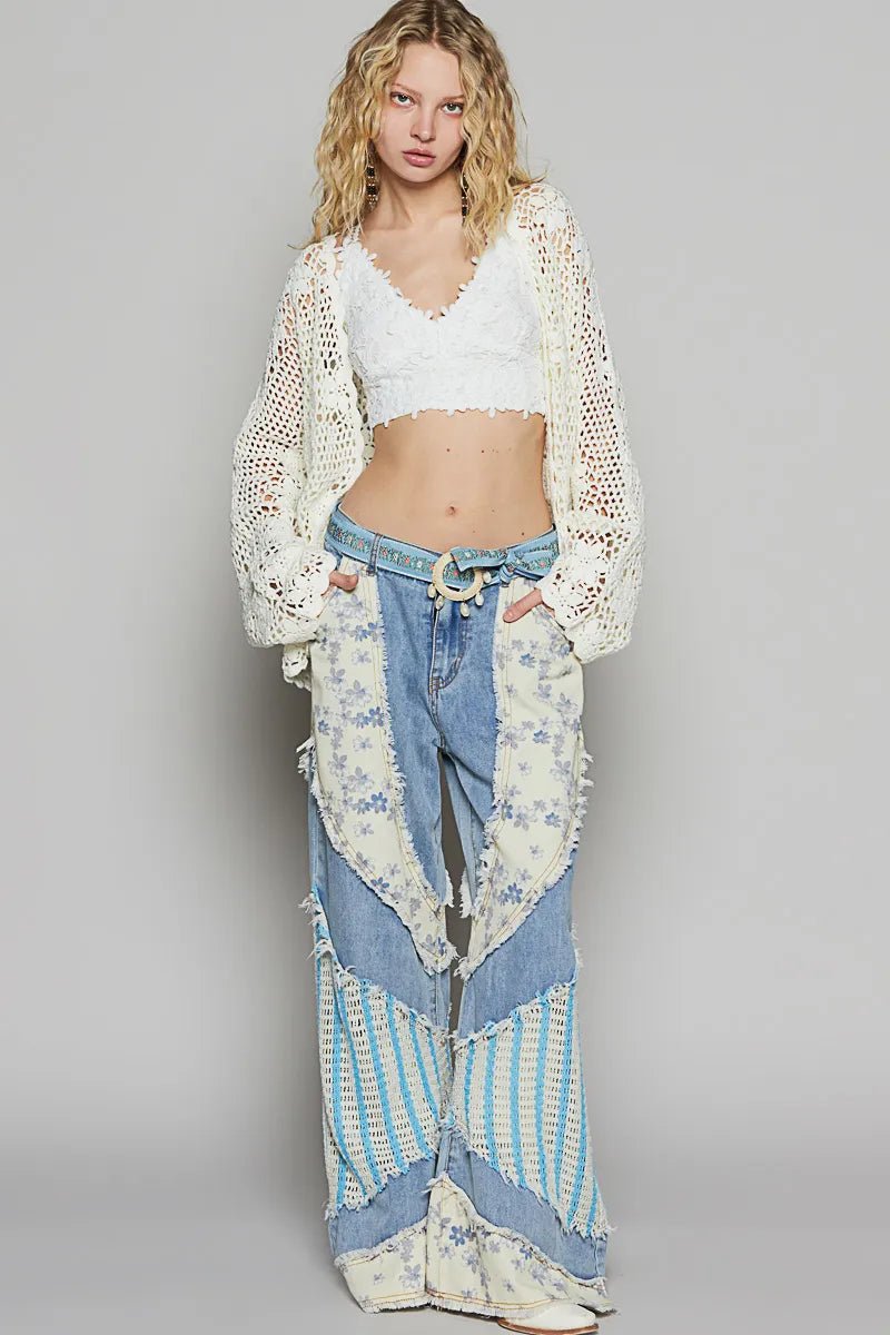 POL Crochet Open - Front Cardigan - Love Salve