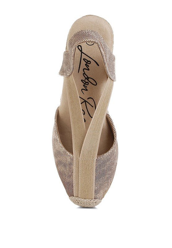 Port Side Metallic Woven Espadrille Wedges for Summer Style - Love Salve