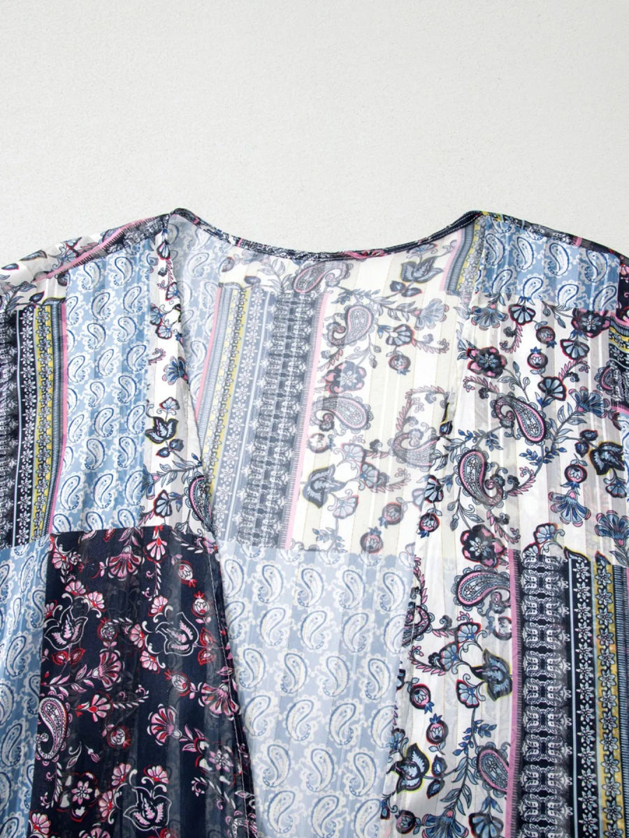 Printed Open Front Cover Up - Love Salve