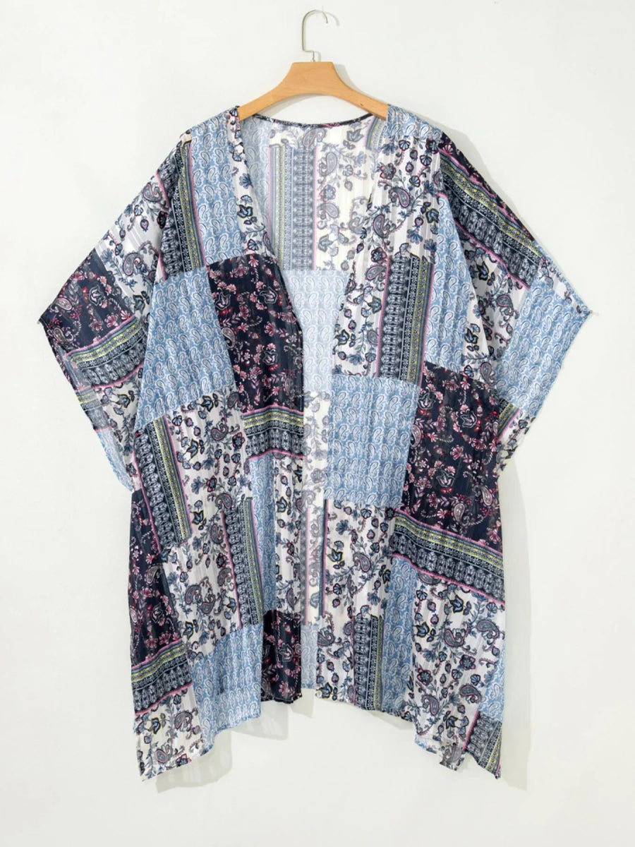 Printed Open Front Cover Up - Love Salve