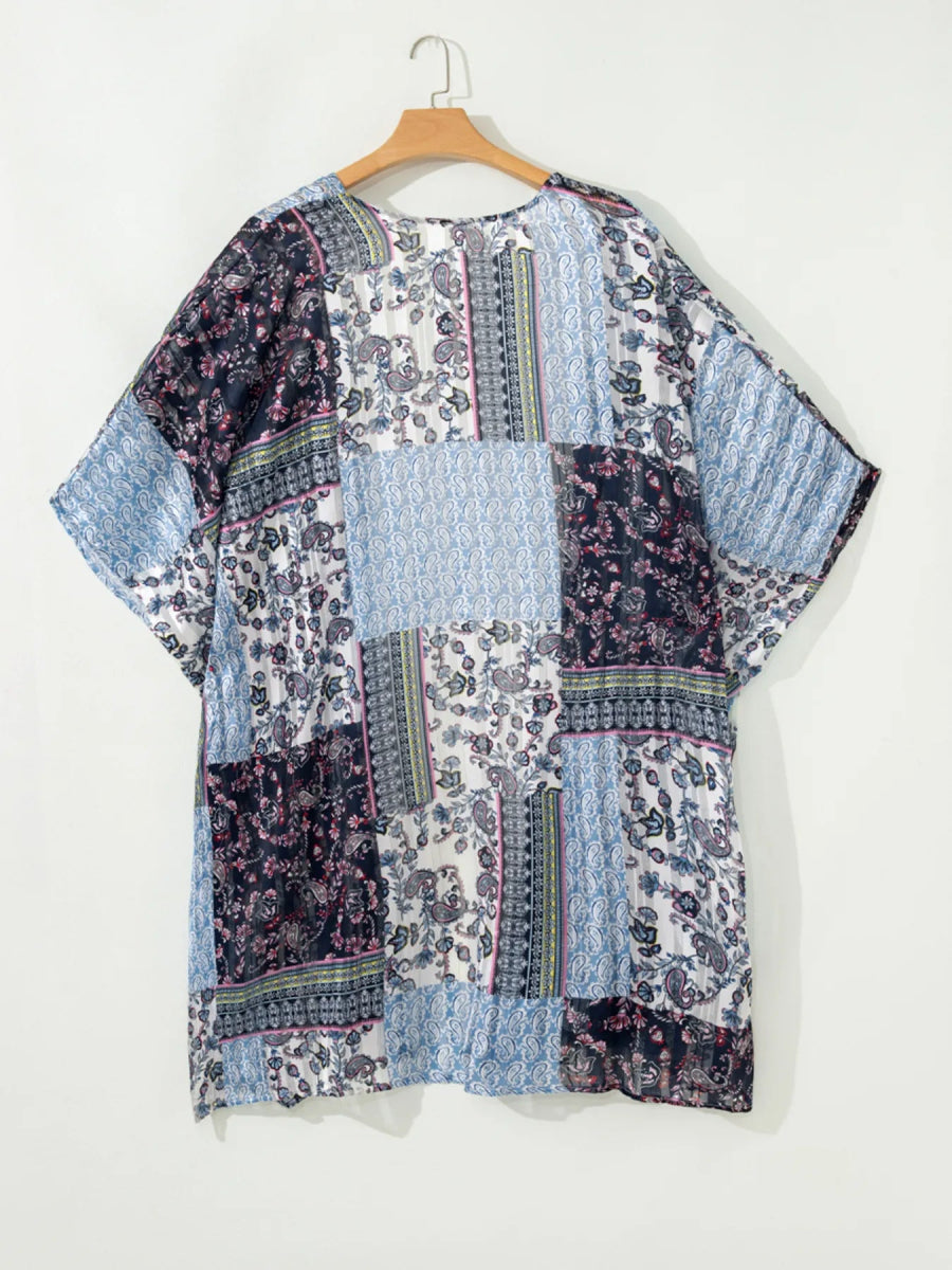 Printed Open Front Cover Up - Love Salve
