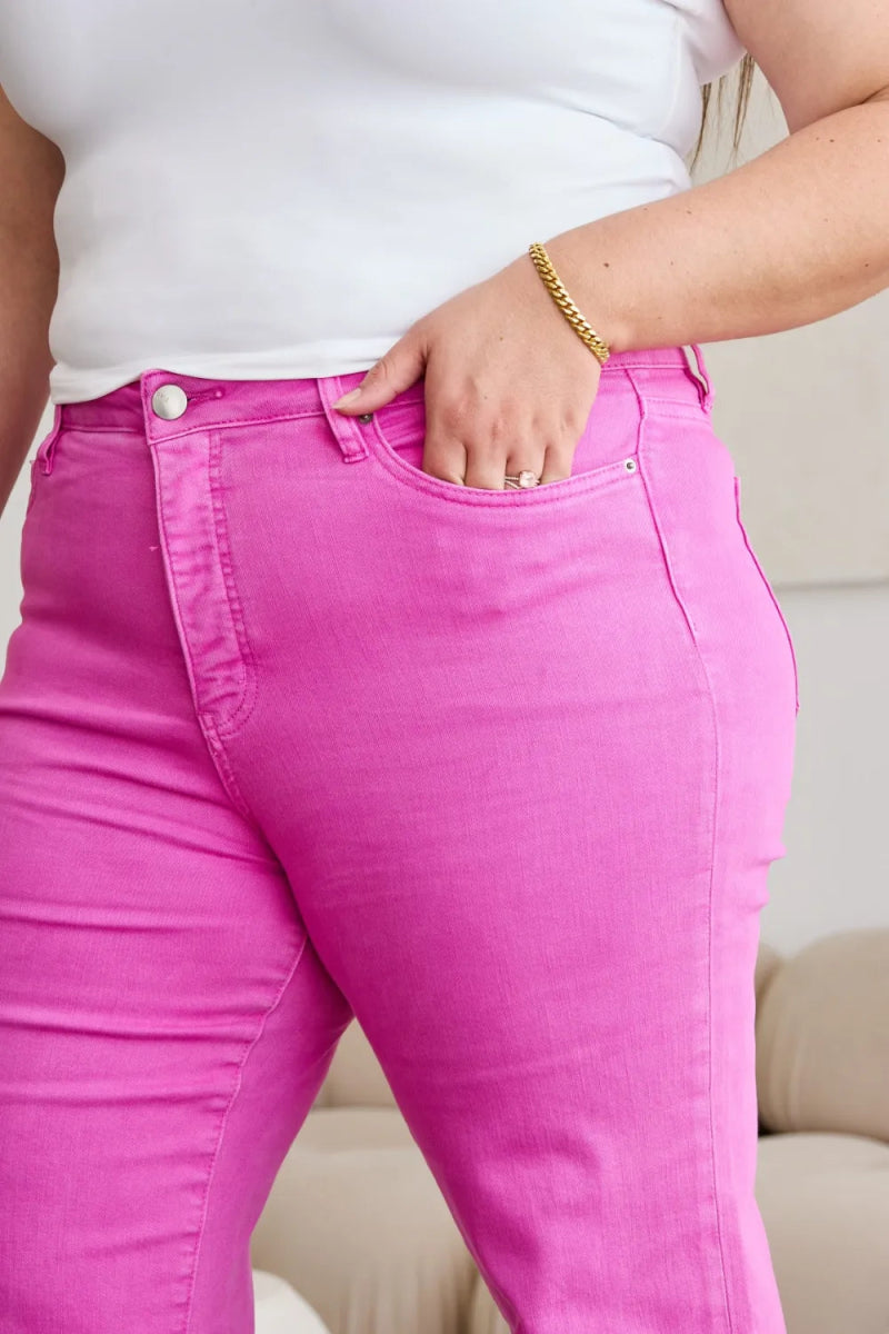 RFM Crop Chloe Full Size Tummy Control High Waist Jeans - Love Salve