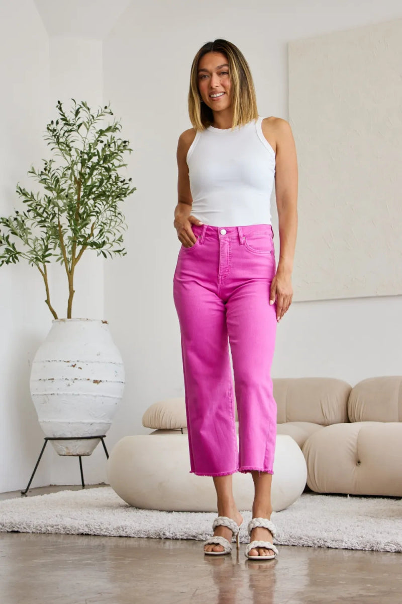 RFM Crop Chloe Full Size Tummy Control High Waist Jeans - Love Salve