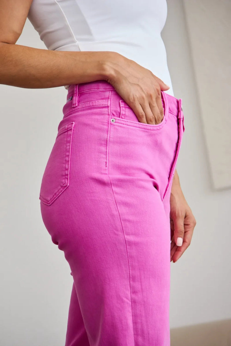 RFM Crop Chloe Full Size Tummy Control High Waist Jeans - Love Salve